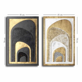 Wallity Set de 2 Lienzos Decorativos Multicolor 45 x 70 cm